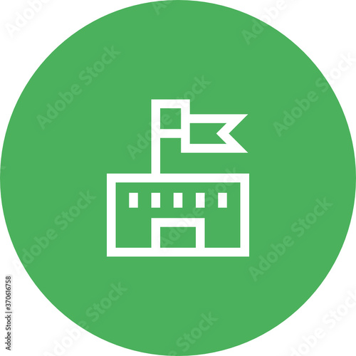 event-venues-spaces map spotlight location icon which designed simple, uncomplicated and minimal to deliver information clearly.
Isolated flat, resizable vector icon to fit location based services