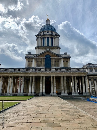 King William Court building at The Old Royal Navy College in Greenwich, UK. 