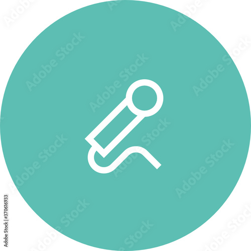 karaoke map spotlight location icon which designed simple, uncomplicated and minimal to deliver information clearly.
Isolated flat, resizable vector icon to fit location based services
