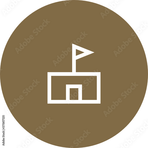 primary-secondary-high-schools map spotlight location icon which designed simple, uncomplicated and minimal to deliver information clearly.
Isolated flat, resizable vector