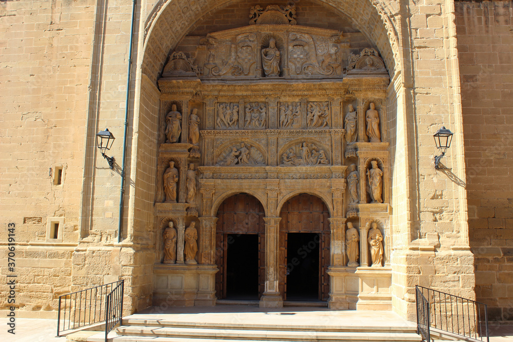 Porch of the church of Santo Tomás in the town of Haro (La Rioja, Spain)