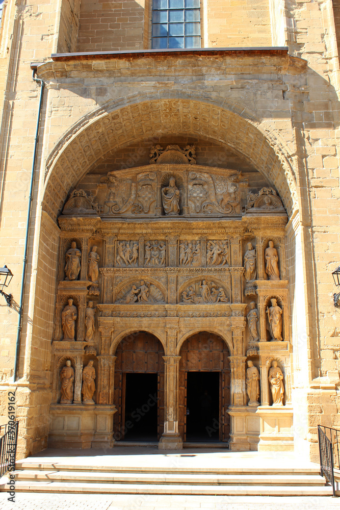 Porch of the church of Santo Tomás in the town of Haro (La Rioja, Spain)
