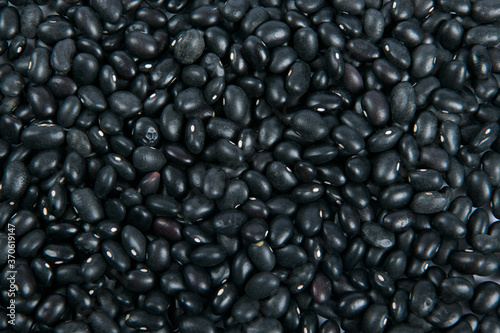 Foto pila de frijol negro