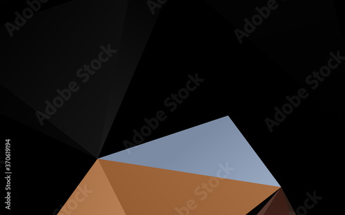 Dark Black vector blurry triangle pattern.