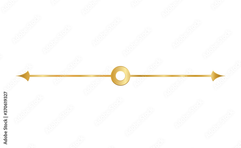 gold ornament in arrow shaped with sphere design of Decorative element theme Vector illustration gold ornament in arrow shaped with sphere design of Decorative element theme Vector illustration