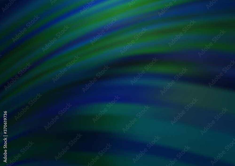 Fototapeta premium Dark BLUE vector pattern with bent ribbons.