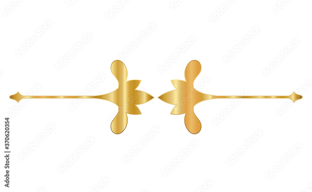 gold ornament in arrow shaped with flowers design of Decorative element theme Vector illustration gold ornament in arrow shaped with flowers design of Decorative element theme Vector illustration