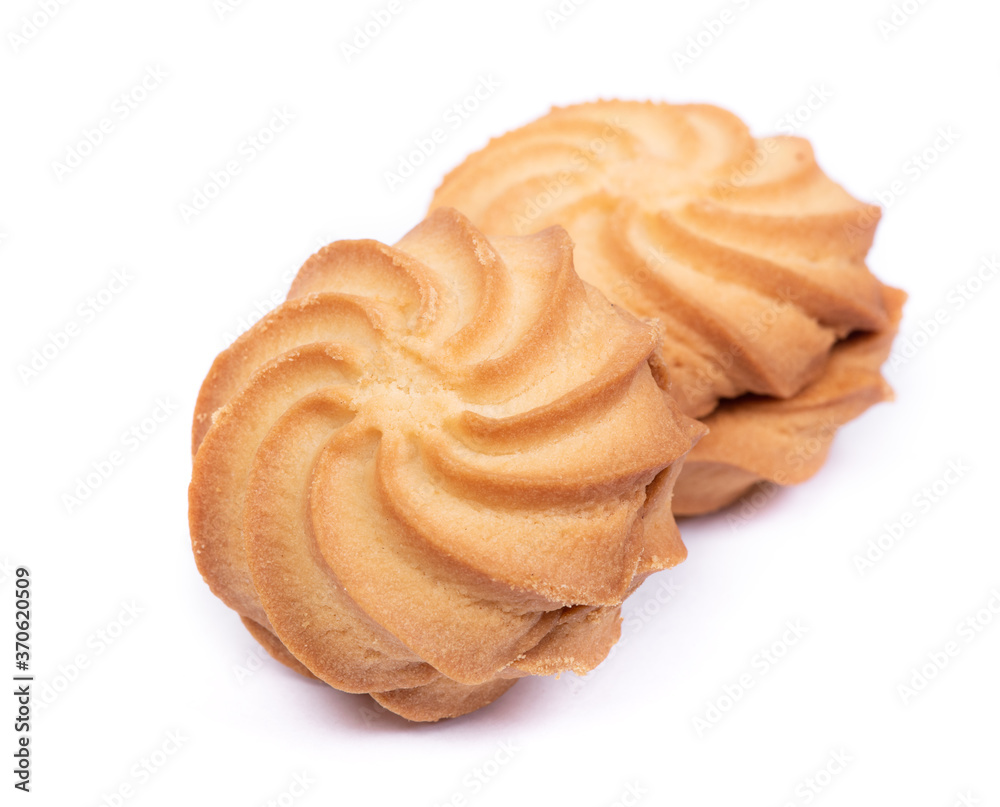 Group of spiral biscuit cookies with jam filling Group of spiral biscuit cookies with jam filling