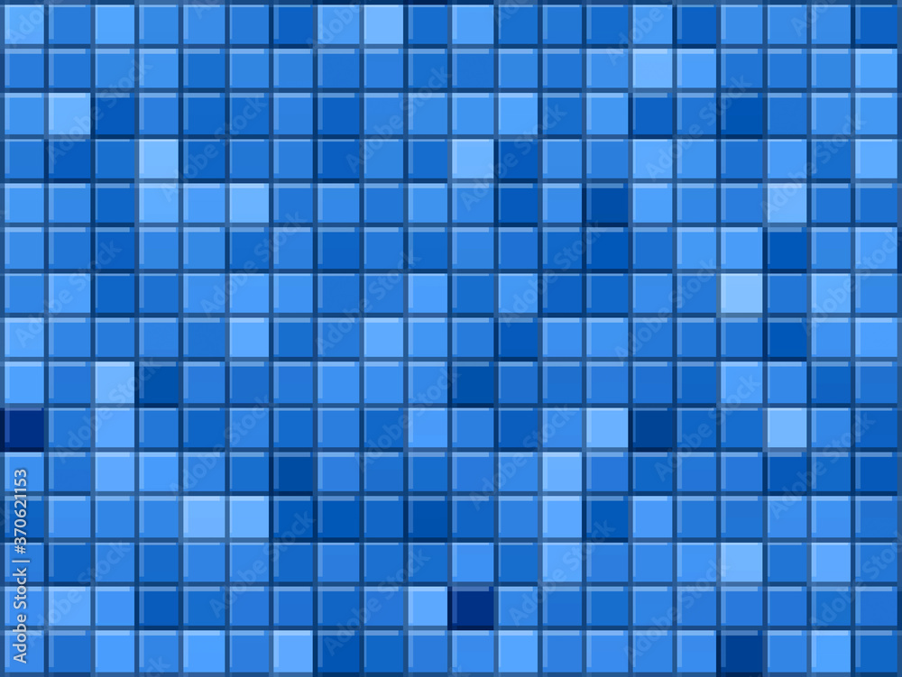 Fototapeta premium Abstract blue squares pixels