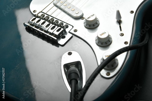 Vászonkép Acercamiento a detalle guitarra eléctrica