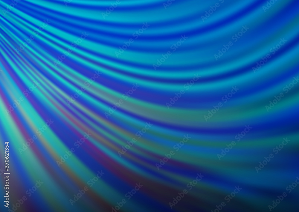 Light BLUE vector template with bent ribbons. Light BLUE vector template with bent ribbons.