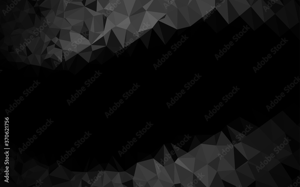 Dark Silver, Gray vector abstract polygonal layout. Dark Silver, Gray vector abstract polygonal layout.
