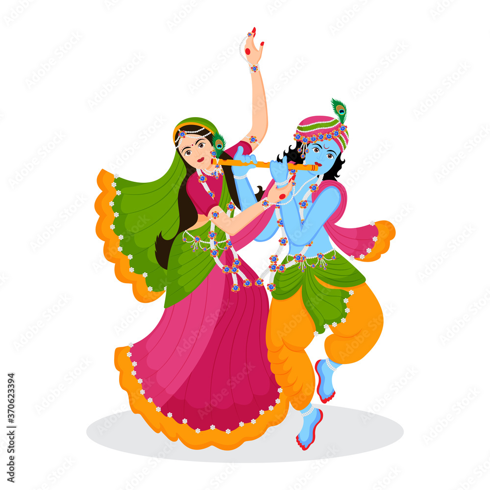 Illustration of Radha krishna dancing (rasleela) with each other ...