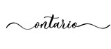 Ontario - vector calligraphic inscription with smooth lines.