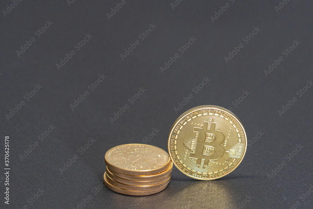a gold Bitcoin coin is equivalent to a stack of gold dollars worth 10000 dollars a gold Bitcoin coin is equivalent to a stack of gold dollars worth 10000 dollars