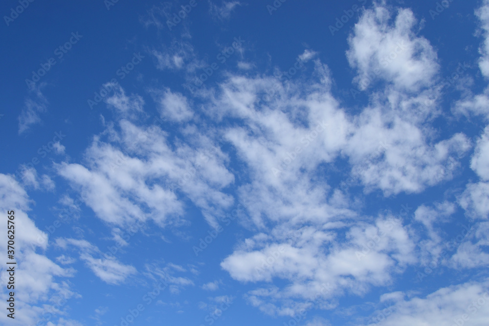 Blue sky and clouds.