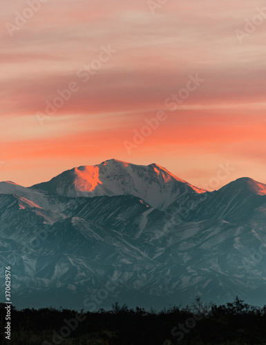 Photography the andes mountains in mendoza argentina.