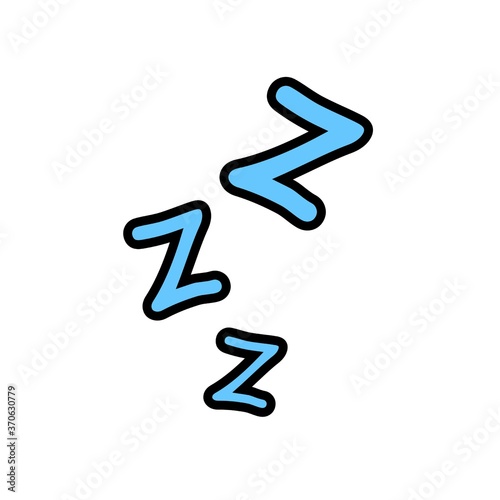 Sleep symbol z cartoon style vector