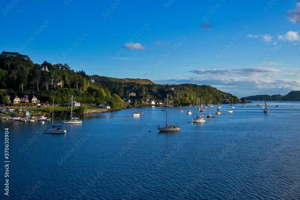 Landscape in Oban photographed in Scotland, in Europe. Picture made in 2019.