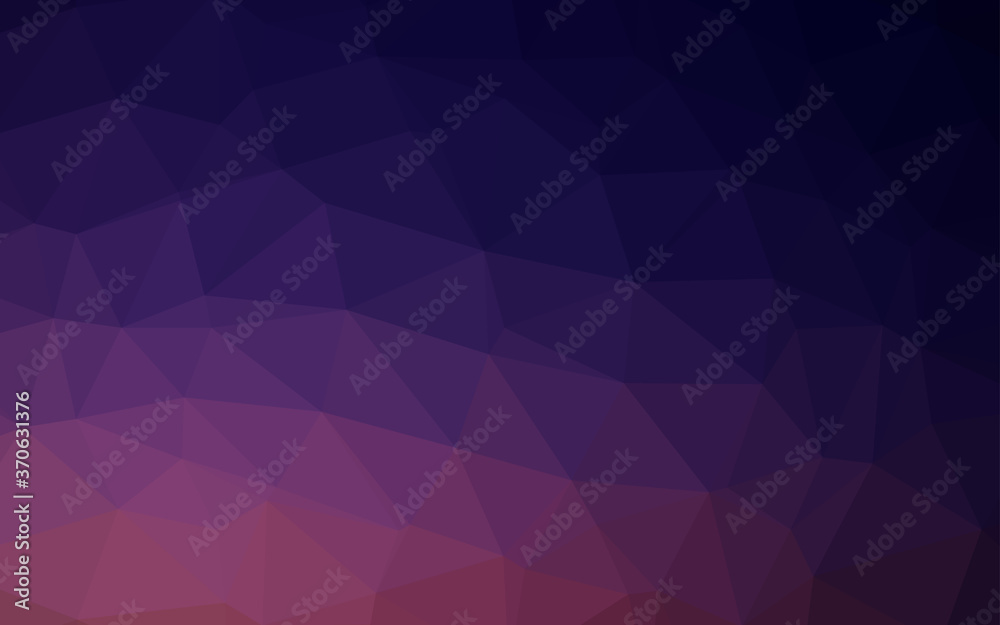 Obraz premium Dark Purple vector triangle mosaic template.