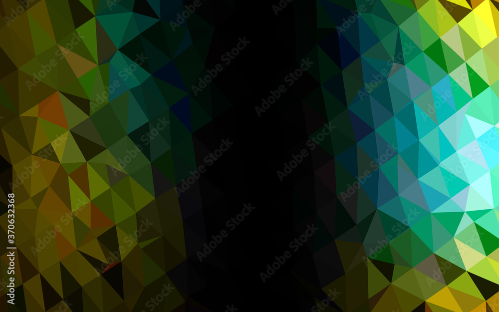Obraz premium Dark Black vector abstract mosaic pattern.