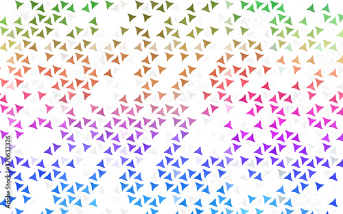 Light Multicolor, Rainbow vector seamless texture in triangular style.