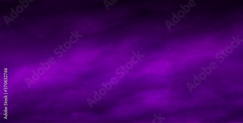 Purple Dark Night starry sky. Space. Northern lights. Nebula with stars. Outer space. Stock vector illustration.
