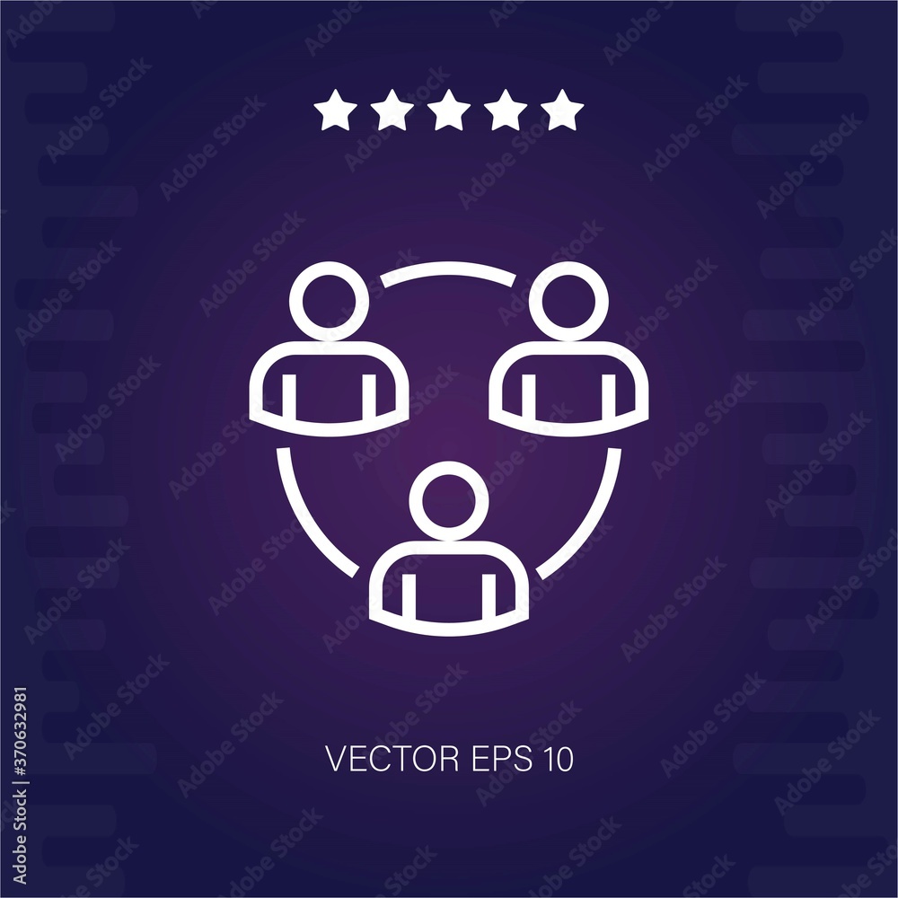 collaboration vector icon modern illustration collaboration vector icon modern illustration