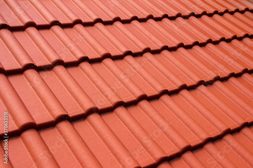 Orange roof tiles, overlaped, textured