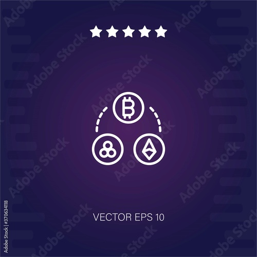 cryptocurrencies vector icon modern illustration