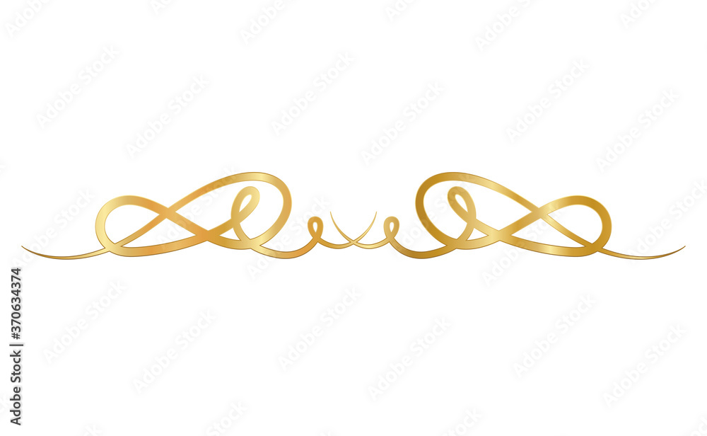 gold ornament in ribbon shaped with curves design of Decorative element theme Vector illustration gold ornament in ribbon shaped with curves design of Decorative element theme Vector illustration