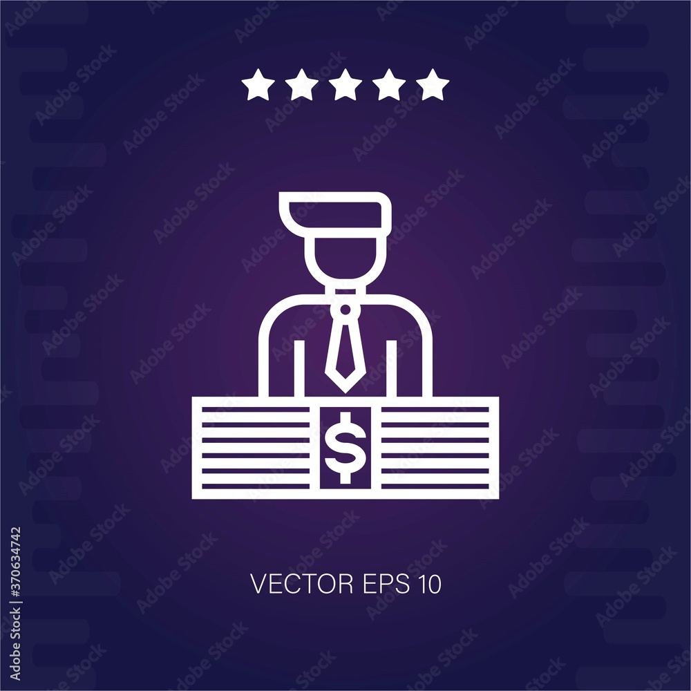 rich man vector icon modern illustration