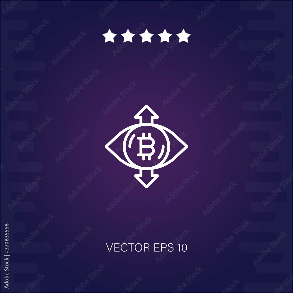Fototapeta premium bitcoin obsession vector icon modern illustration