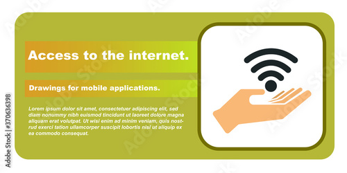 internet access icon display for mobile sites and apps