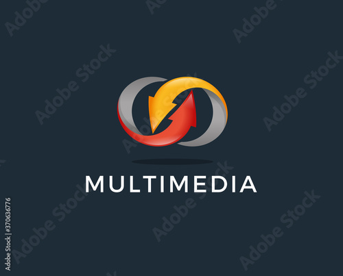 minimal sharing logo template - vector illustration