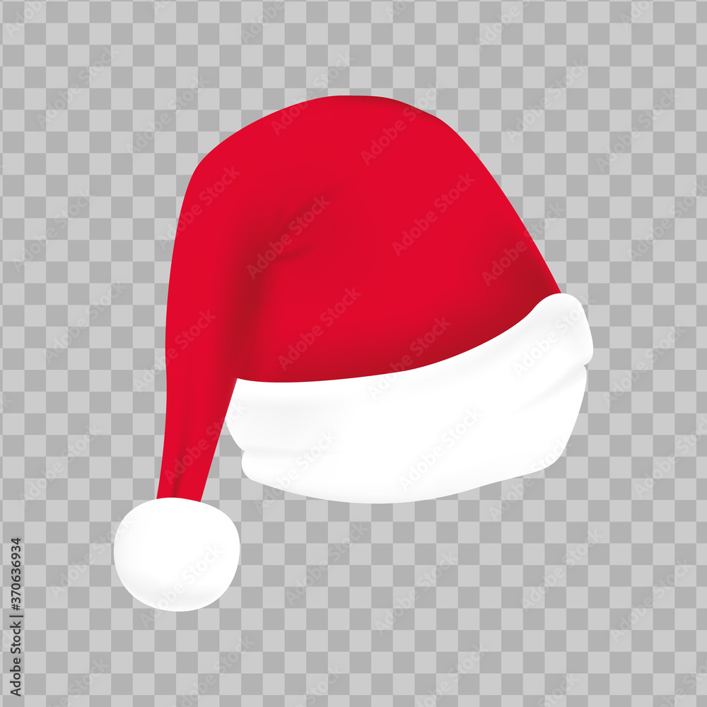 Red santa hat with white fur. Xmas clothing Red santa hat with white fur. Xmas clothing