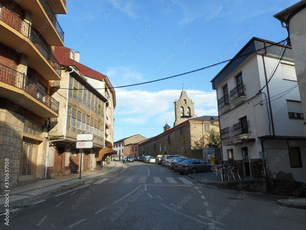 Country road in medieval spanish village