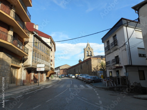 Country road in medieval spanish village