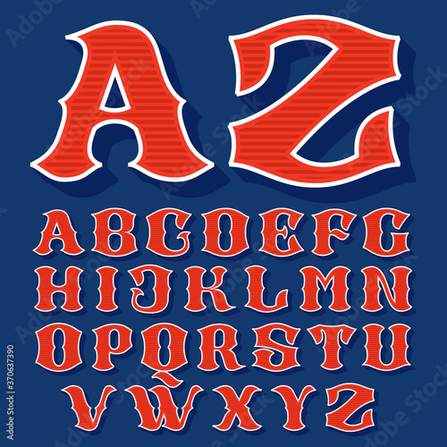 Classic style sport alphabet.