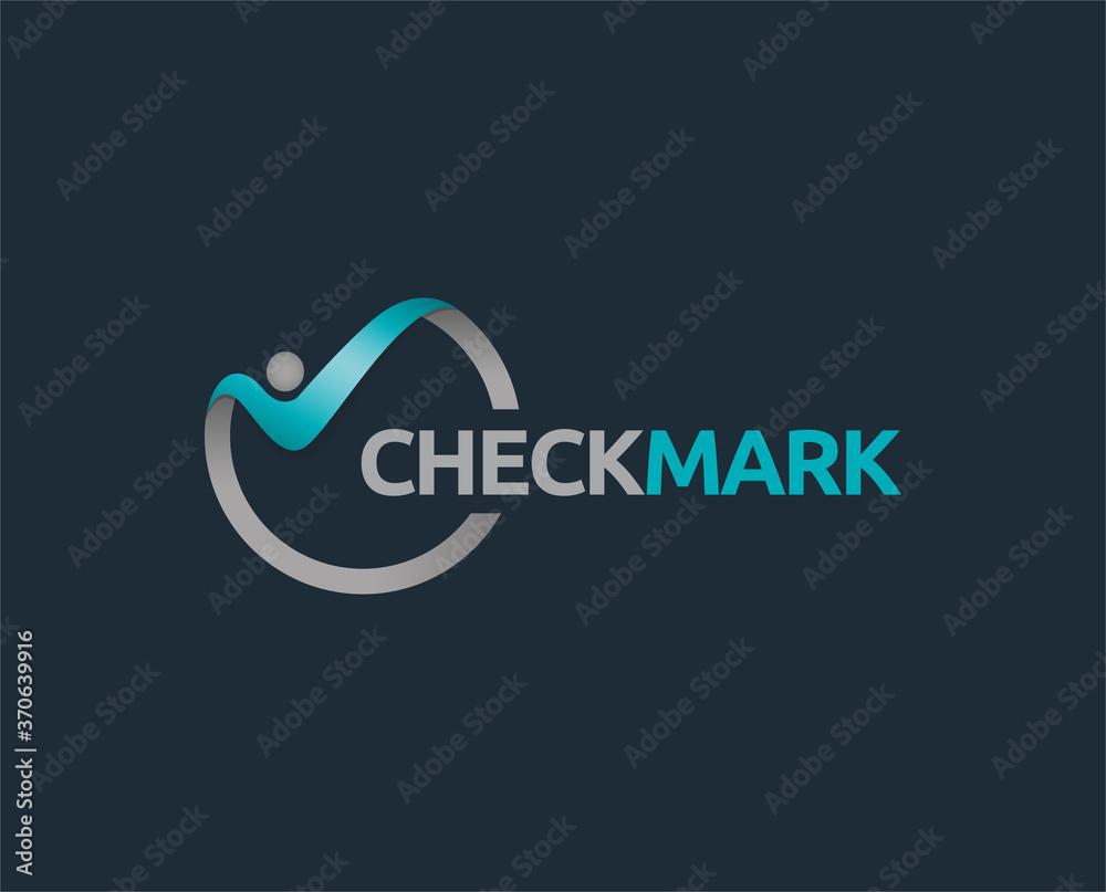 minimal check people logo template - vector illustration Stock Vector ...