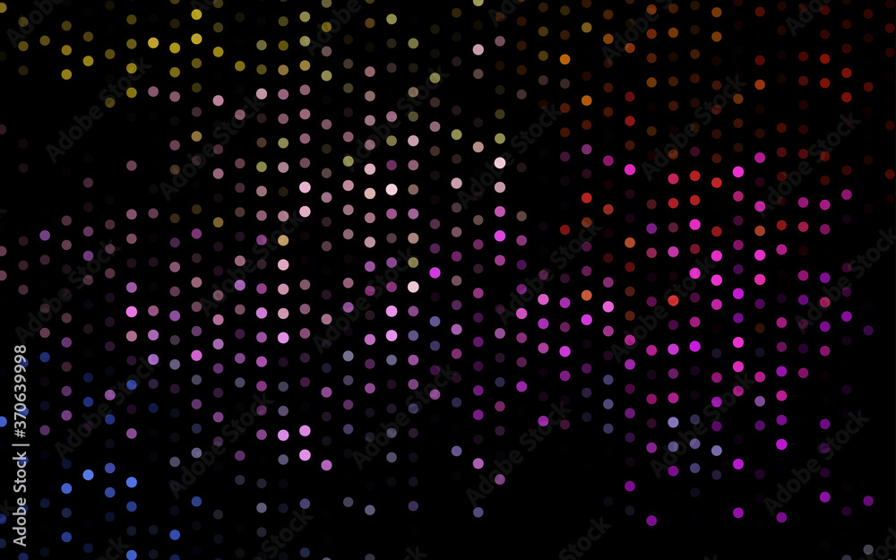 Dark Multicolor, Rainbow vector cover with spots.