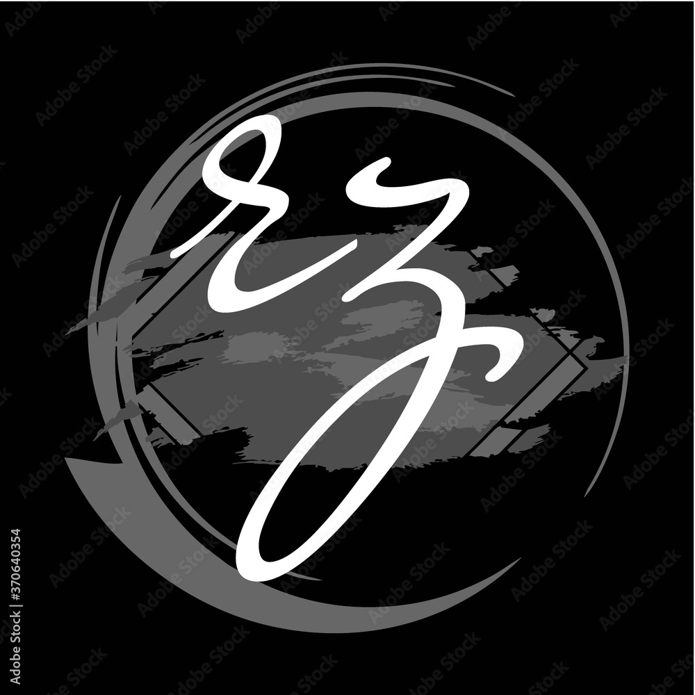 Initial handwriting/handwritten of signature logo Initial handwriting/handwritten of signature logo
