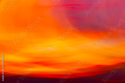 Sunset with wavy motion blur background