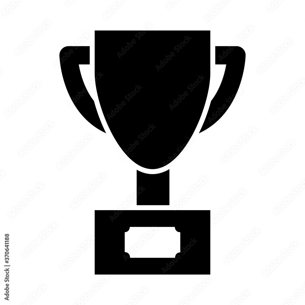 trophy cup icon, silhouette style trophy cup icon, silhouette style