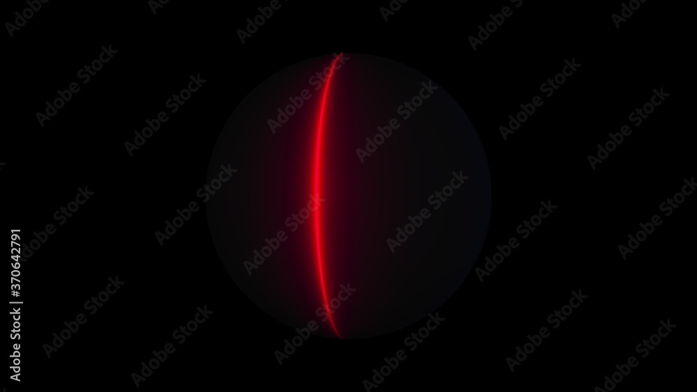 Abstract backdrop with neon sphere, computer generated. 3d rendering dark ball with colorful rings Abstract backdrop with neon sphere, computer generated. 3d rendering dark ball with colorful rings