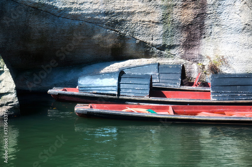 Wupeng Chuan black canopied boats east lake shaoxing photo