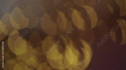 Close up bokeh from festive holiday decorations