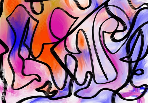 abstract colorful background with line work 