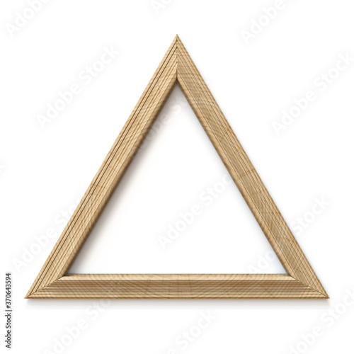 Wooden triangle shaped picture frame 3D