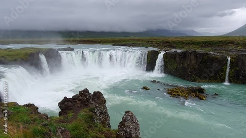 Higher angle on Godafoss waterfalls in Iceland photo